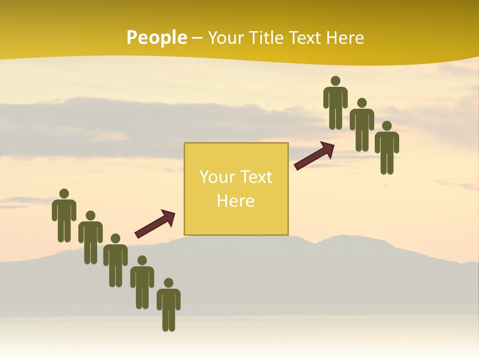 A Beautiful Sunset With A Mountain In The Background PowerPoint Template