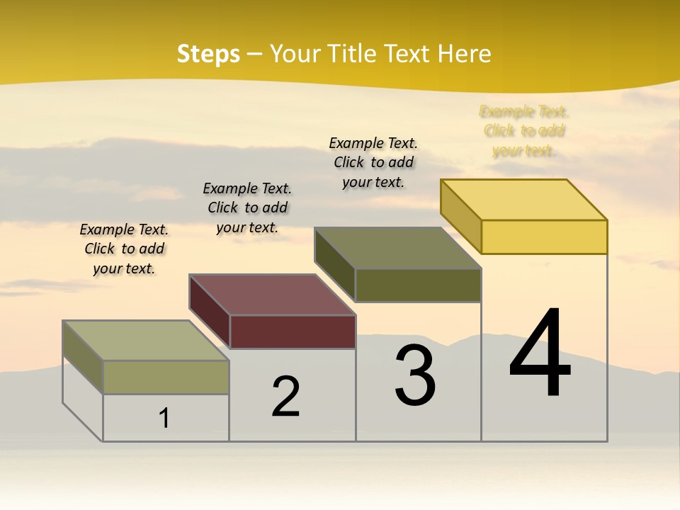 A Beautiful Sunset With A Mountain In The Background PowerPoint Template