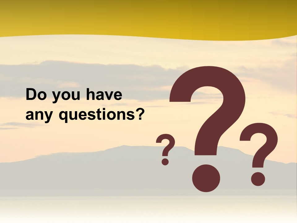 A Beautiful Sunset With A Mountain In The Background PowerPoint Template