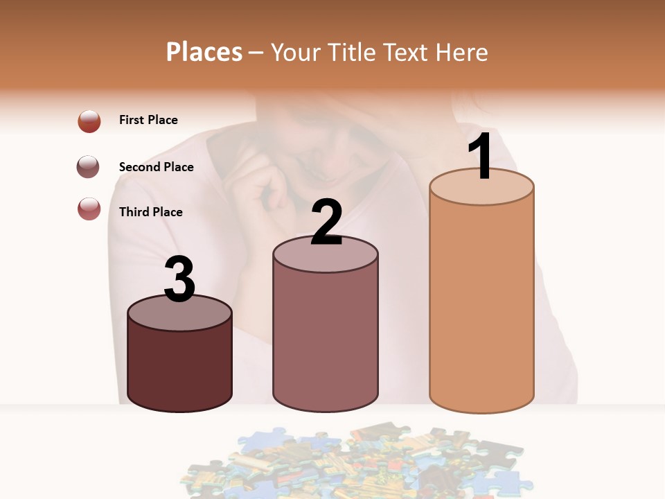 Activity Puzzle Caucasian PowerPoint Template