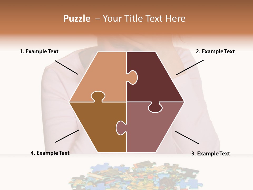 Activity Puzzle Caucasian PowerPoint Template