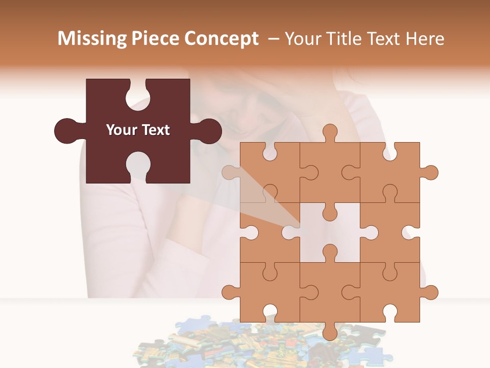 Activity Puzzle Caucasian PowerPoint Template