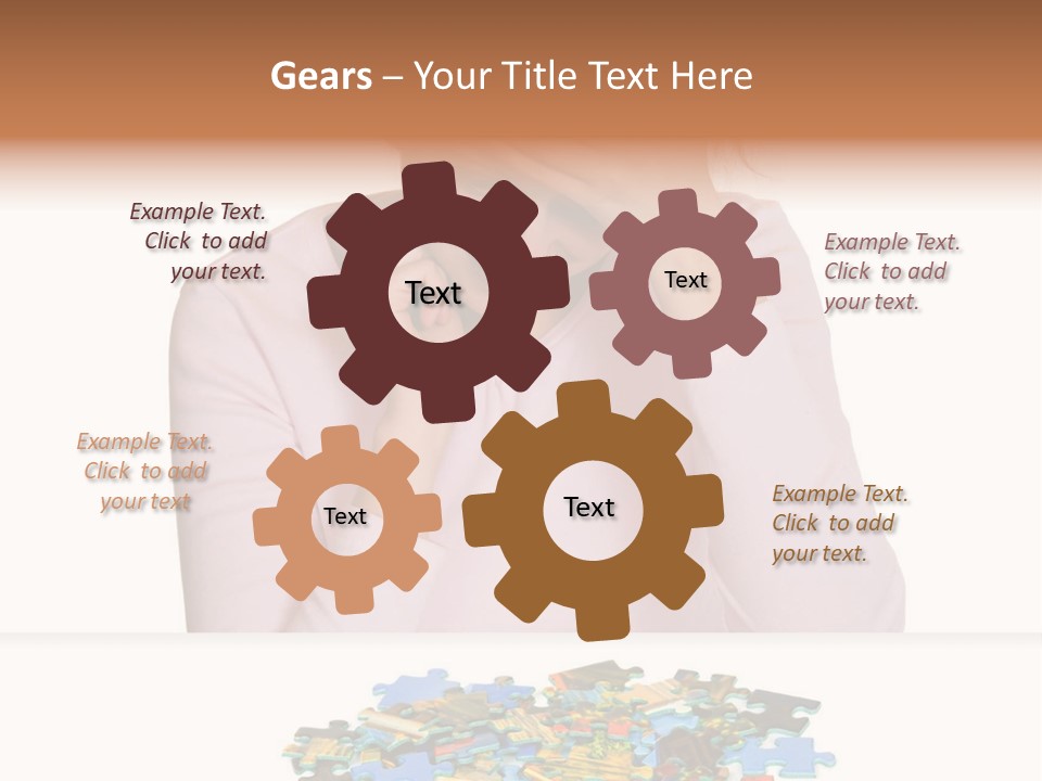 Activity Puzzle Caucasian PowerPoint Template