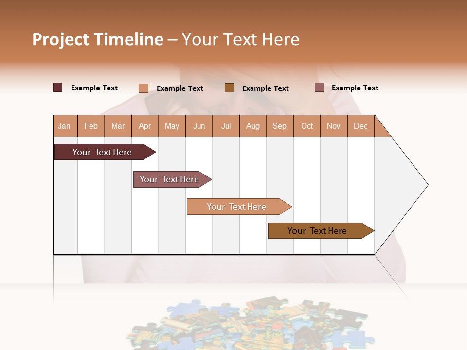Activity Puzzle Caucasian PowerPoint Template