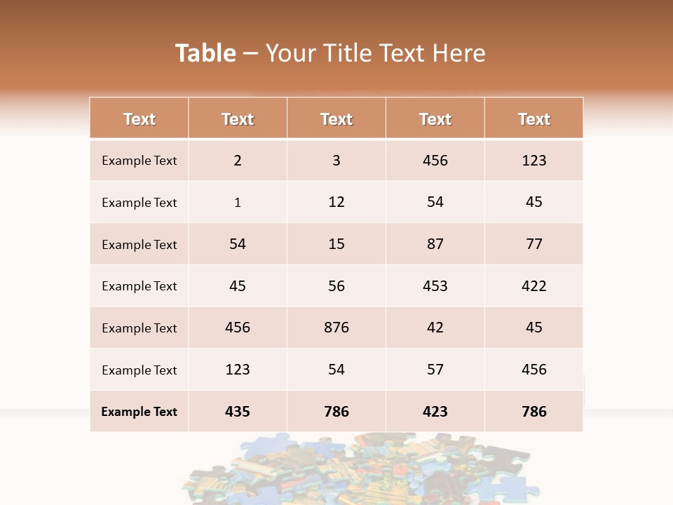 Activity Puzzle Caucasian PowerPoint Template
