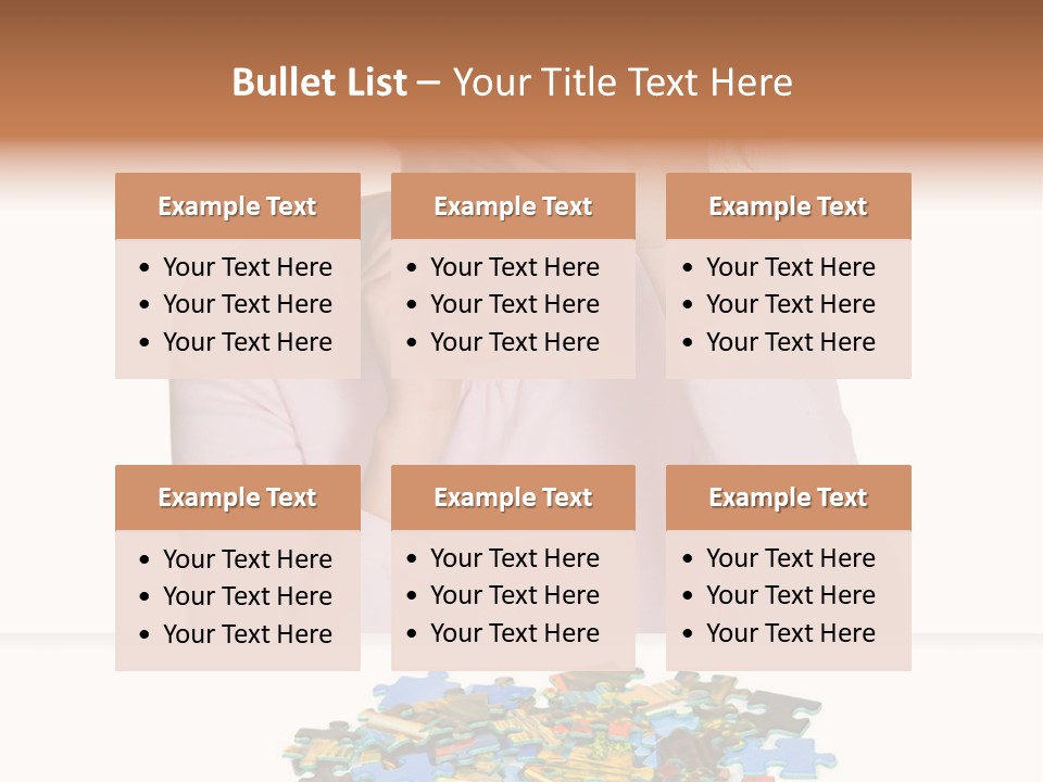 Activity Puzzle Caucasian PowerPoint Template