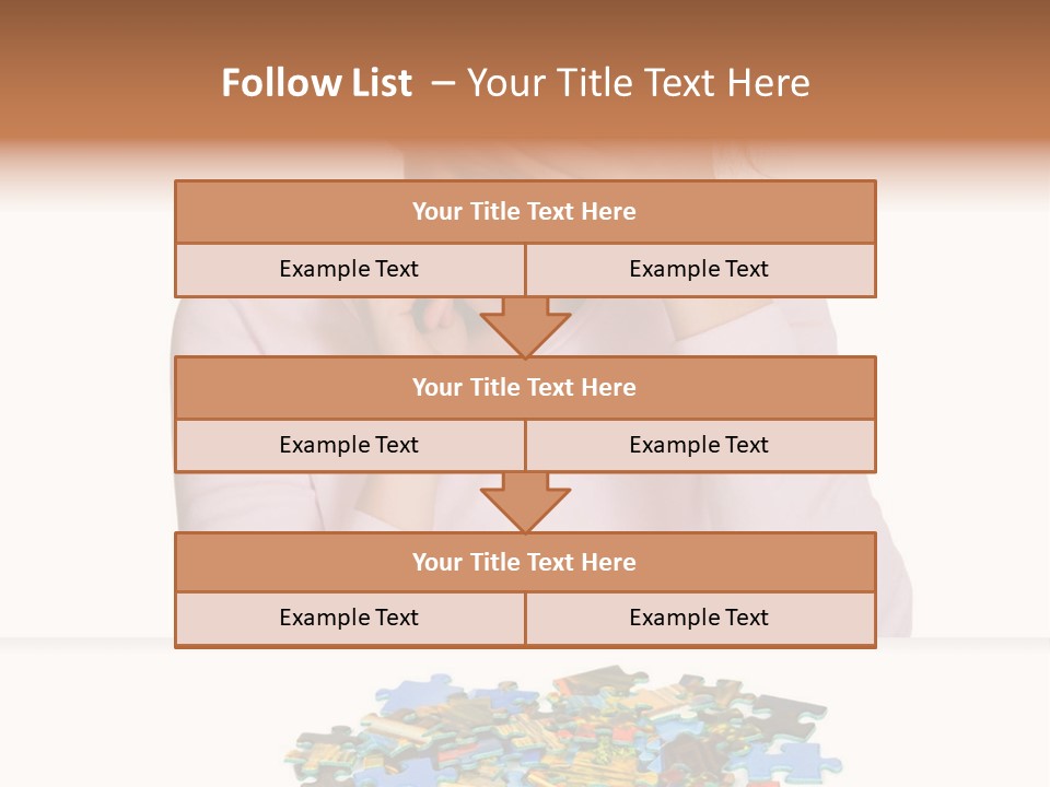 Activity Puzzle Caucasian PowerPoint Template