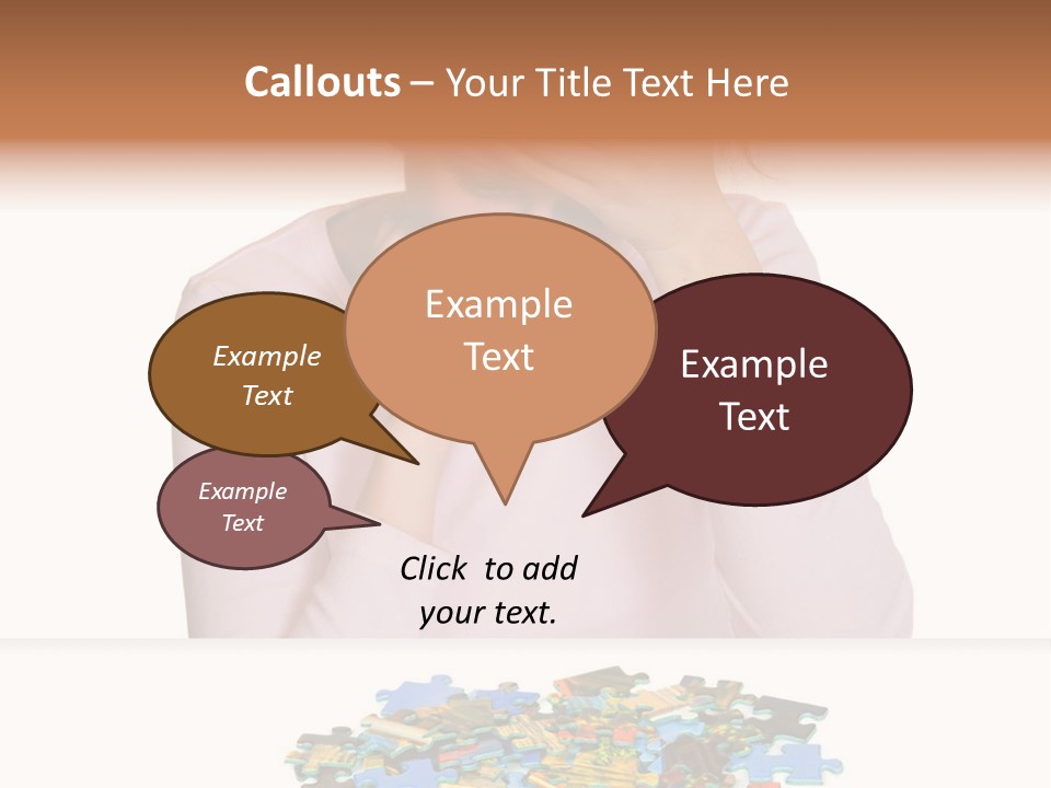 Activity Puzzle Caucasian PowerPoint Template