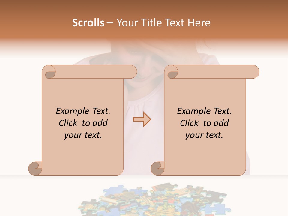 Activity Puzzle Caucasian PowerPoint Template