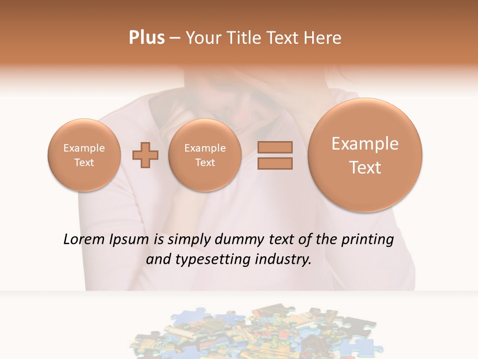 Activity Puzzle Caucasian PowerPoint Template