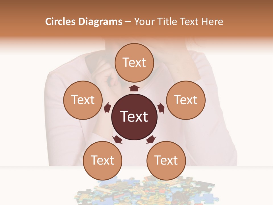 Activity Puzzle Caucasian PowerPoint Template