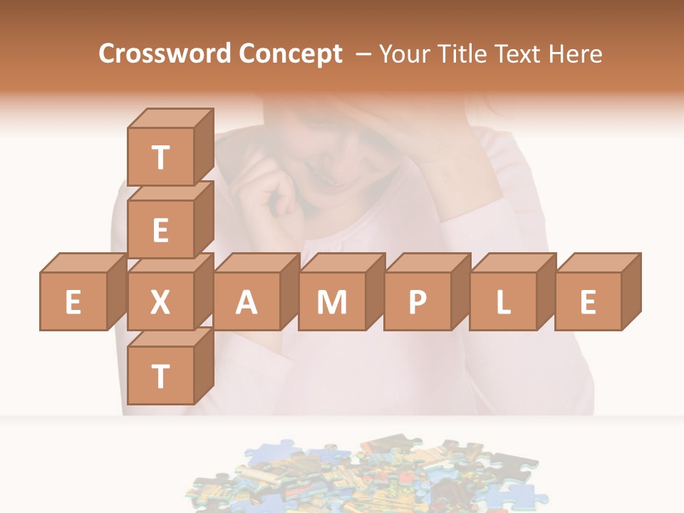 Activity Puzzle Caucasian PowerPoint Template