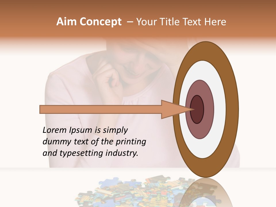 Activity Puzzle Caucasian PowerPoint Template