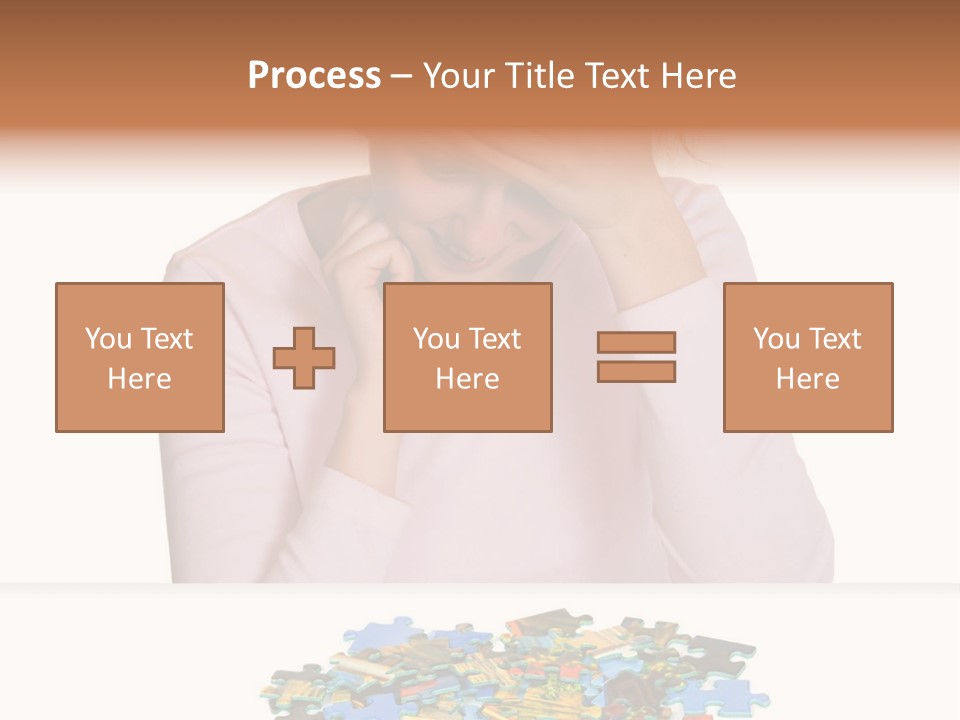 Activity Puzzle Caucasian PowerPoint Template