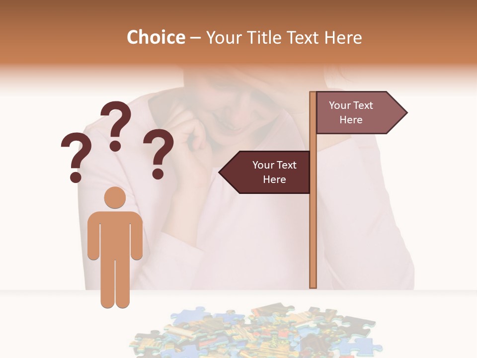 Activity Puzzle Caucasian PowerPoint Template