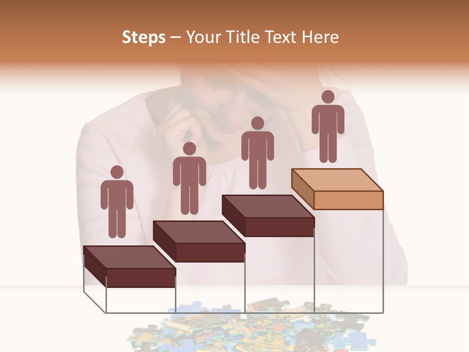 Activity Puzzle Caucasian PowerPoint Template
