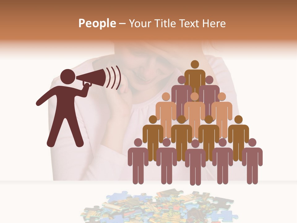 Activity Puzzle Caucasian PowerPoint Template