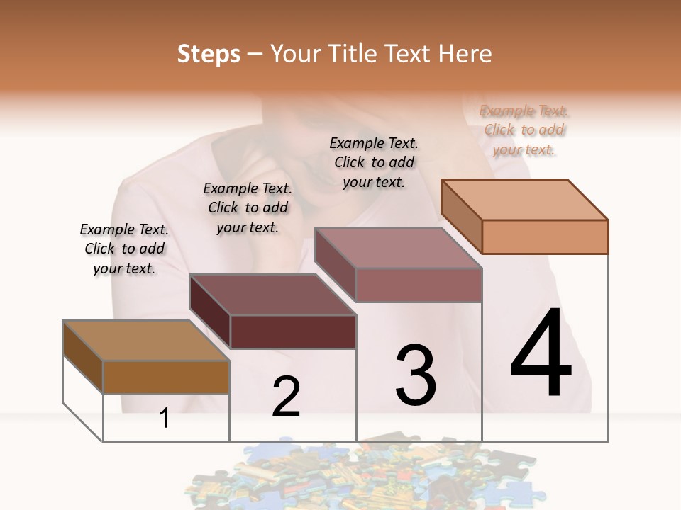 Activity Puzzle Caucasian PowerPoint Template