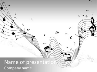 Symbol Melody Grunge PowerPoint Template