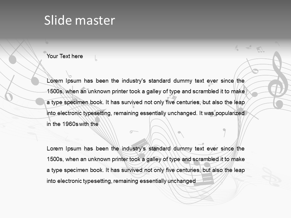 Symbol Melody Grunge PowerPoint Template