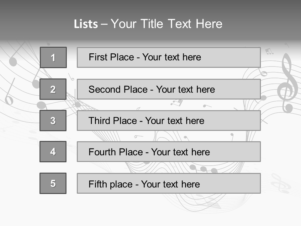 Symbol Melody Grunge PowerPoint Template