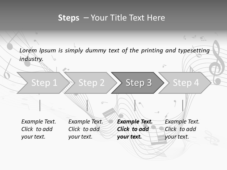 Symbol Melody Grunge PowerPoint Template