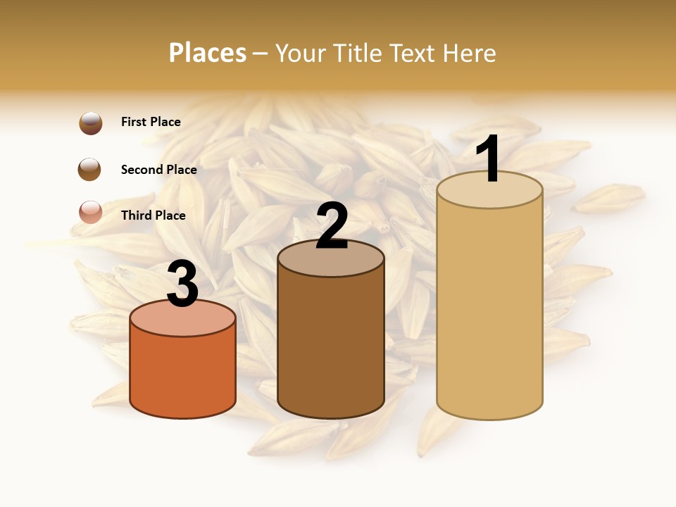 A Pile Of Oats On A White Surface PowerPoint Template