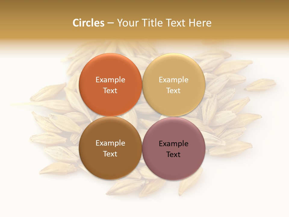 A Pile Of Oats On A White Surface PowerPoint Template