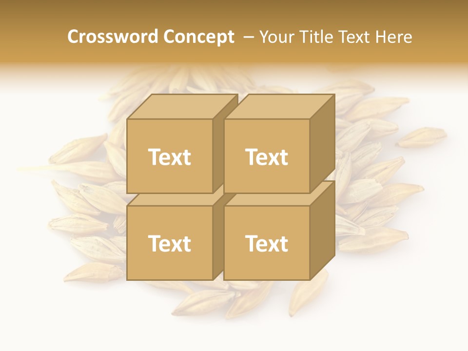 A Pile Of Oats On A White Surface PowerPoint Template