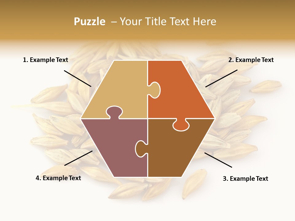 A Pile Of Oats On A White Surface PowerPoint Template