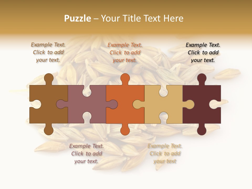 A Pile Of Oats On A White Surface PowerPoint Template