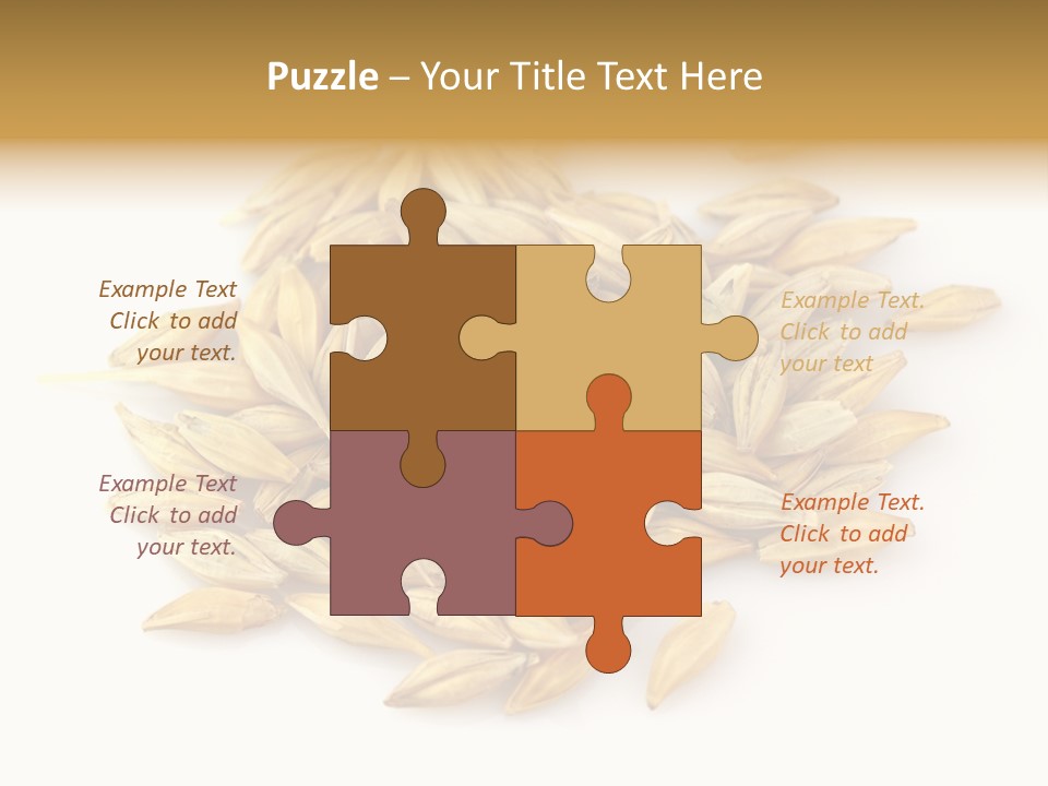 A Pile Of Oats On A White Surface PowerPoint Template