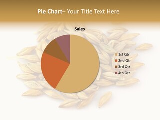 A Pile Of Oats On A White Surface PowerPoint Template