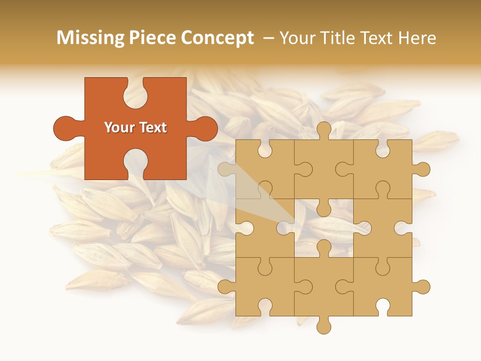 A Pile Of Oats On A White Surface PowerPoint Template