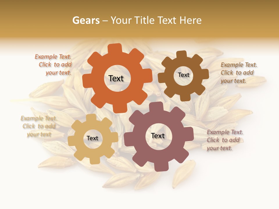 A Pile Of Oats On A White Surface PowerPoint Template