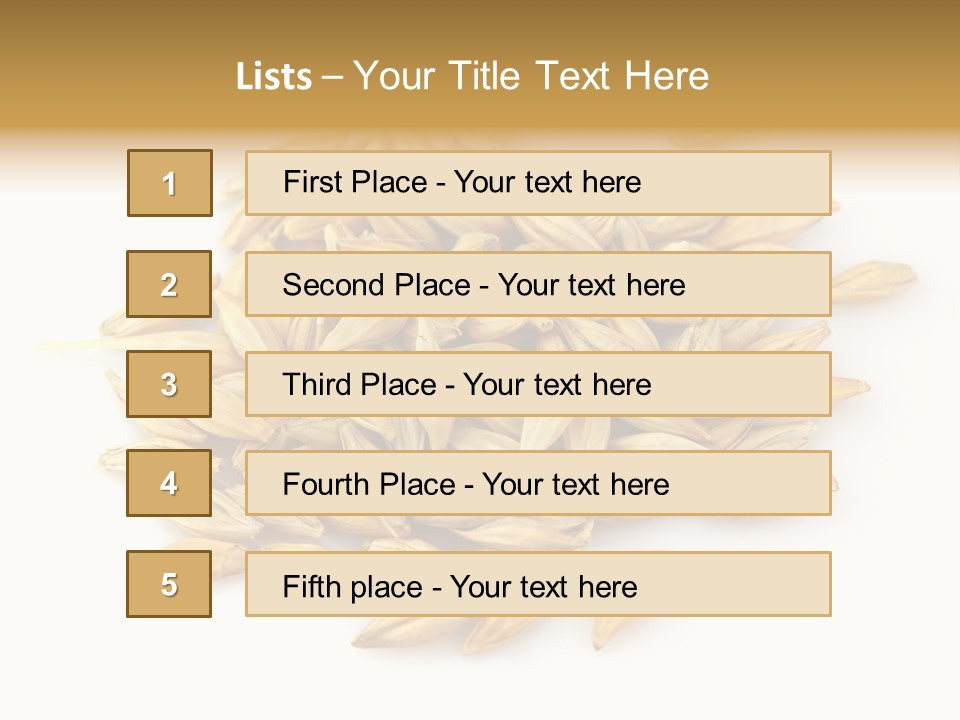 A Pile Of Oats On A White Surface PowerPoint Template