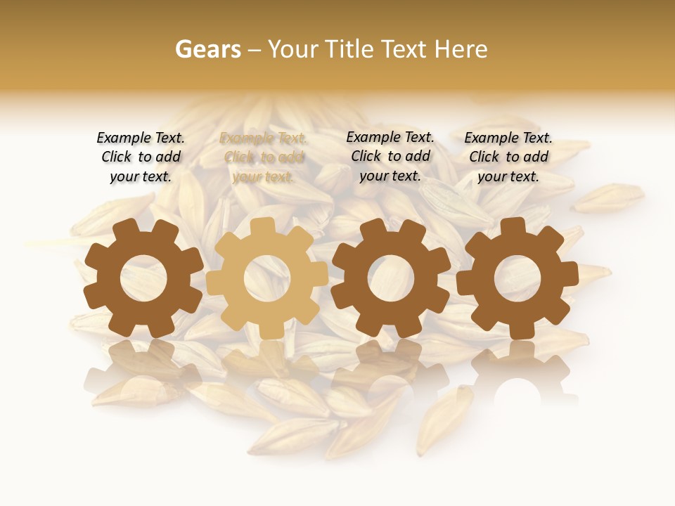 A Pile Of Oats On A White Surface PowerPoint Template