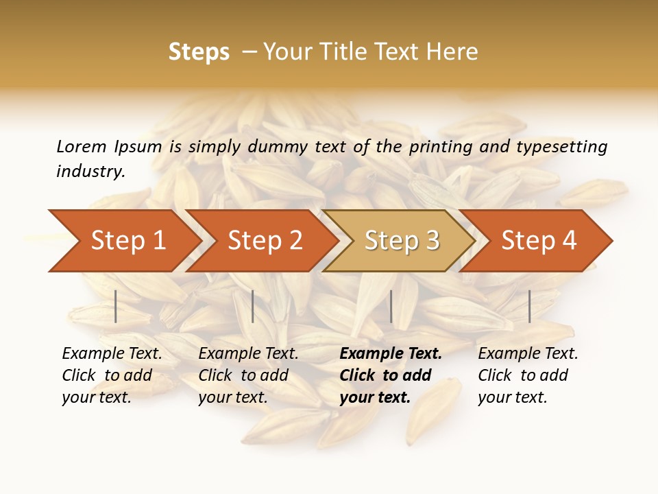 A Pile Of Oats On A White Surface PowerPoint Template