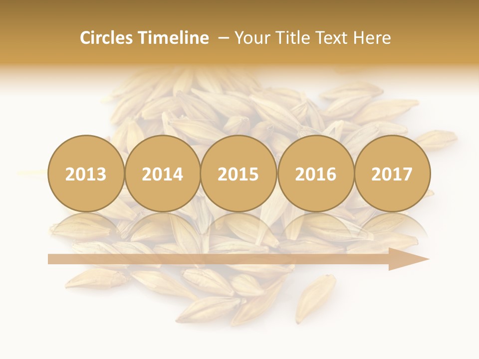 A Pile Of Oats On A White Surface PowerPoint Template