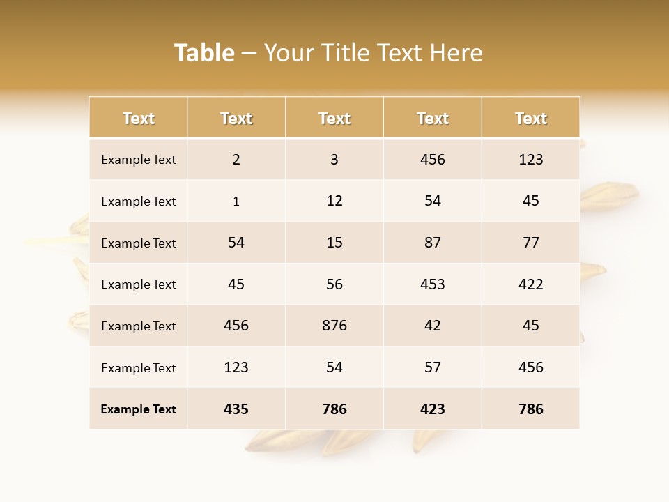 A Pile Of Oats On A White Surface PowerPoint Template