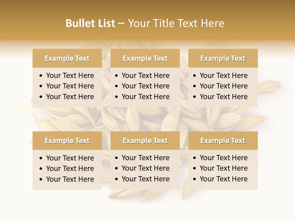 A Pile Of Oats On A White Surface PowerPoint Template