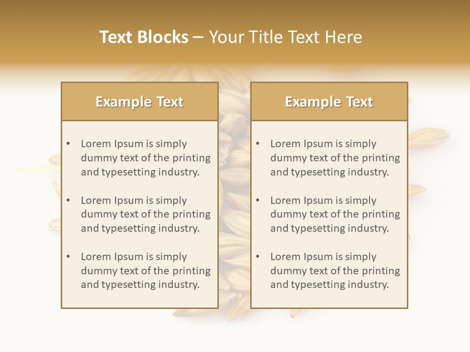 A Pile Of Oats On A White Surface PowerPoint Template