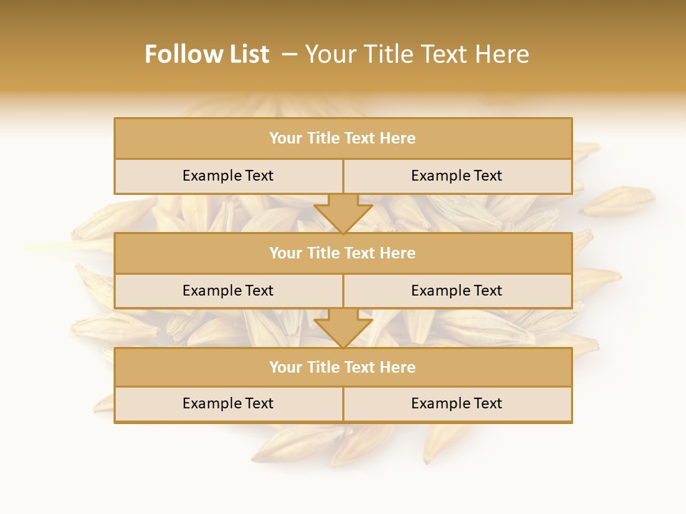 A Pile Of Oats On A White Surface PowerPoint Template