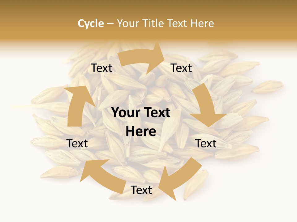 A Pile Of Oats On A White Surface PowerPoint Template