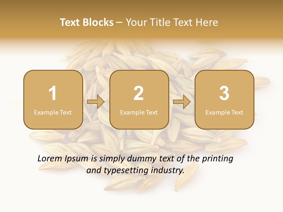 A Pile Of Oats On A White Surface PowerPoint Template