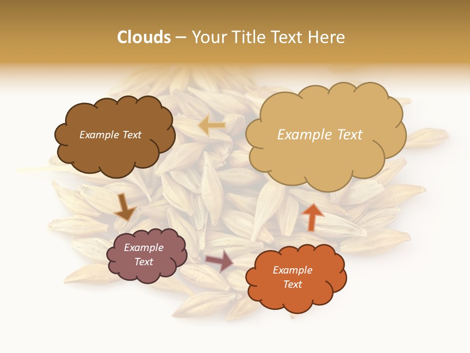A Pile Of Oats On A White Surface PowerPoint Template