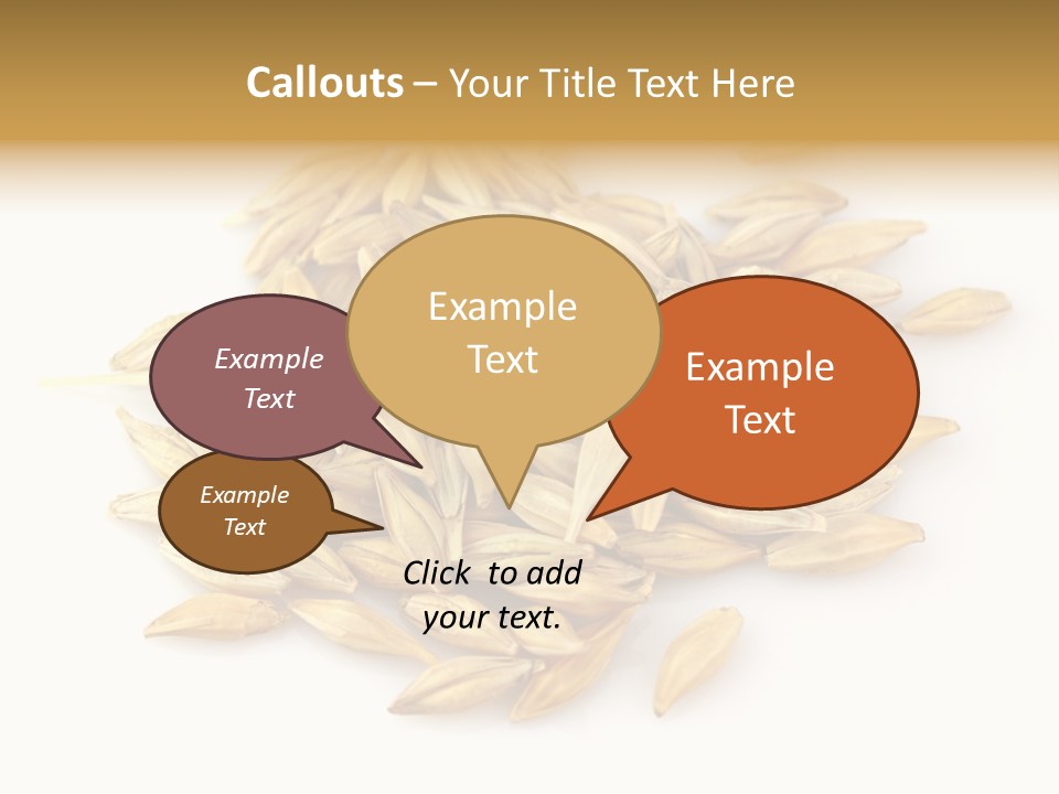 A Pile Of Oats On A White Surface PowerPoint Template