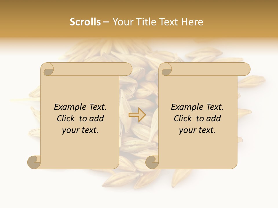 A Pile Of Oats On A White Surface PowerPoint Template