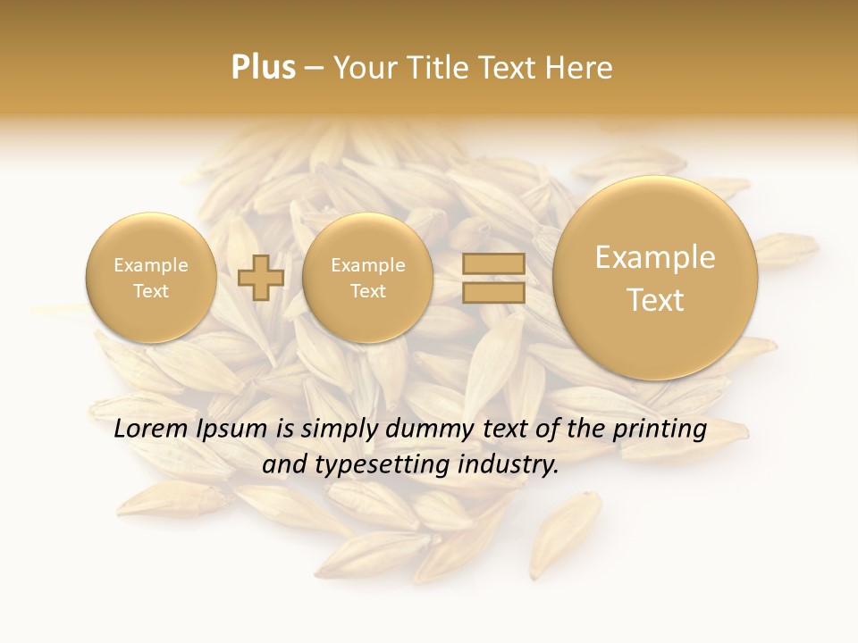 A Pile Of Oats On A White Surface PowerPoint Template