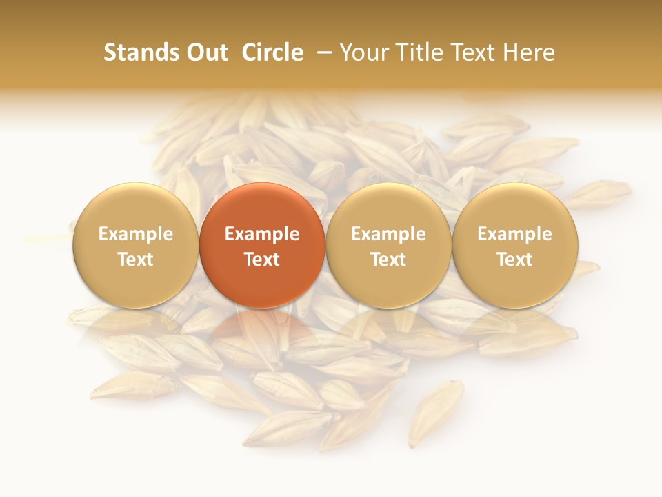 A Pile Of Oats On A White Surface PowerPoint Template